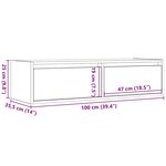 vidaXL Meuble TV avec lumières LED chêne artisanal 100X35 5x25 cm