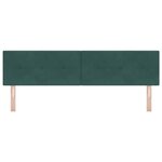 vidaXL Tête de lit Montage mural Vert foncé 180 cm Velours