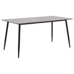 vidaXL Table à manger Gris 160x80x75 cm MDF