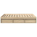 vidaXL Cadre de lit sans matelas chêne sonoma 120x190 cm