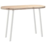 vidaXL Pieds de table console 4 pièces Blanc 72 cm Acier