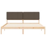 vidaXL Cadre de lit avec tête de lit rembourrée Taupe 180 x 200 cm