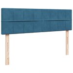 vidaXL Cadre de lit ottoman avec matelas bleu foncé 140x190 cm velours