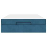 vidaXL Cadre de lit Bleu 160 x 200 cm Velours