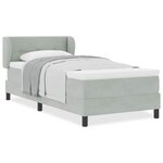 vidaXL Lit à ressorts avec matelas gris foncé 80x200 cm en velours