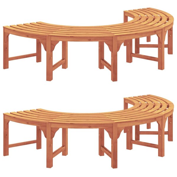 vidaXL Banc d'Arbre 2 Pièces Naturel 160 x 80 x 45 cm