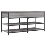 vidaXL Banc à chaussures sonoma gris 100x42 5x50 cm bois d'ingénierie