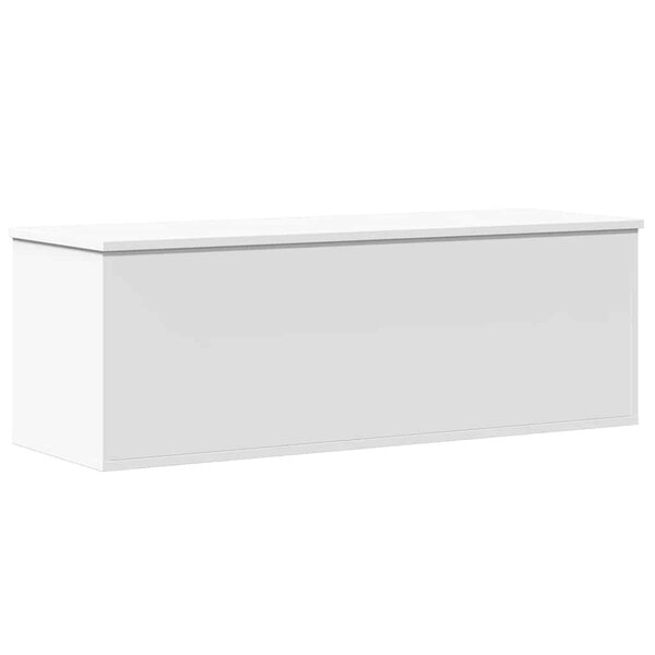 vidaXL Boîte de rangement blanc 102x35x35 cm bois d'ingénierie