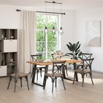 vidaXL Table à manger marron clair 180x100x74 cm bois de chêne massif