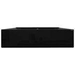 Vasque à poser en céramique noir perçage pour la robinetterie 60x46cm