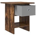 vidaXL Table de chevet Chêne fumé 41 x 40 x 45 cm Bois d'ingénierie