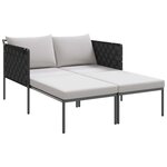 vidaXL Transat Acier enduit de poudre Anthracite