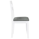 vidaXL Chaises à manger coussins 2 Pièces blanc bois massif caoutchouc
