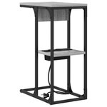 vidaXL Table de chevet Gris sonoma 41.5 x 26 x 60.5 cm