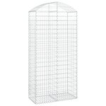 vidaXL Panier de gabions arqué 100x50x200/220 cm Fer galvanisé