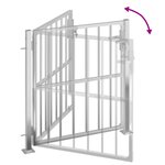 vidaXL Portail de jardin 100x100 cm acier inoxydable
