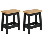 vidaXL Tabouret de bar EKAI 2 pc Noir 40 x 29 x 45 5 cm