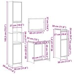 vidaXL Ensemble de meubles salle de bain 4 Pièces bois d'ingénierie