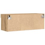 Armoires murales pour TV vidaXL avec éclairage LED 2 Pièces Chêne artisan 80x30x30 cm
