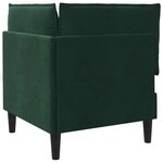 vidaXL Sofa avec rangement Vert foncé Velours