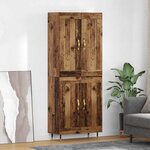 vidaXL Haut Armoire Bois Ancien 69 5 x 34 x 180 cm Bois d'ingénierie