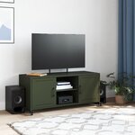 vidaXL Meuble TV vert olive 100 5x39x43 5 cm acier
