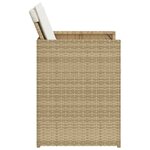 vidaXL Ensemble à manger de jardin avec coussins 5Pièces Beige poly rotin