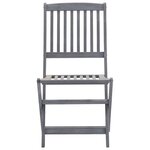 vidaXL Chaises pliables d'extérieur lot de 4 et coussins Bois d'acacia