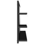vidaXL Miroir de salle de bain noir brillant bois d’ingénierie