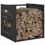 vidaXL Portant de bois chauffage noir 40x40x40 cm
