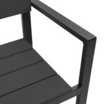 vidaXL Banc de jardin Anthracite 118 x 54 x 77cm Acier