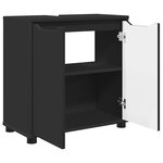 vidaXL Armoire de lavabo de salle de bain Noir 60 x 30 x 60 cm