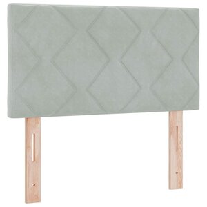 vidaXL Tête de lit LED Gris clair 80 cm Velours