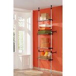 vidaXL Système de garde-robe télescopique avec étagères Aluminium