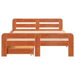 vidaXL Cadre de lit sans matelas cire marron 120x200cm bois pin massif