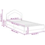 vidaXL Cadre de lit pour enfants avec tête de lit Vert Mer 90 x 190 cm