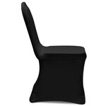 vidaXL Housse extensible de chaise Noir 6 Pièces