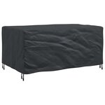 vidaXL Housse pour mobilier d'extérieur Noir 172 x 113 x 73 cm 210D