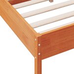 vidaXL Cadre de lit sans matelas cire marron 120x190cm bois pin massif