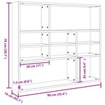 vidaXL Étagère murale Gris béton 90x16x78 cm Bois d’ingénierie