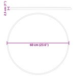 vidaXL Dessus de table Crème Ø60x2 5 cm Marbre