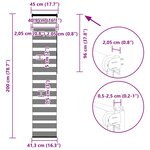 vidaXL Store zèbre blanc 45x200cm largeur du tissu 40 9 cm polyester