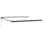 vidaXL Auvent Rétractable Blanc 400 × 300 cm Tissu Métal