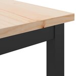 vidaXL table Naturel 100 x 50 x 77 cm Bois d'ingénierie et acier
