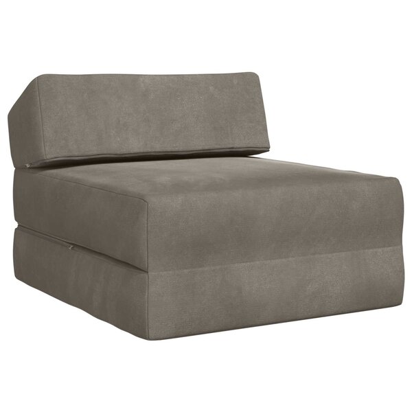 vidaXL Canapé-lit pliable Gris clair 60 x 70 x 41 cm Tissu