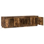 vidaXL Meuble TV avec LED chêne fumé 180x38x49 cm bois d'ingénierie
