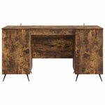 vidaXL Bureau Chêne fumé 142 5 x 50 x 75 cm Bois d'ingénierie