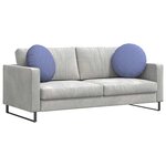 vidaXL Coussins de siège 2 pc Tissu Bleu denim Ø50 x 19 cm