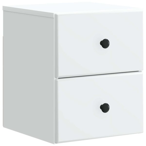 vidaXL Cabinet de chevet mural avec tiroir Blanc 34 5 x 33 x 40 cm