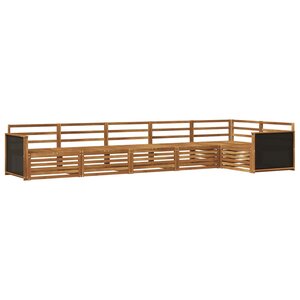 vidaXL Ensemble de canapés d'extérieur 6 Pièces Naturel